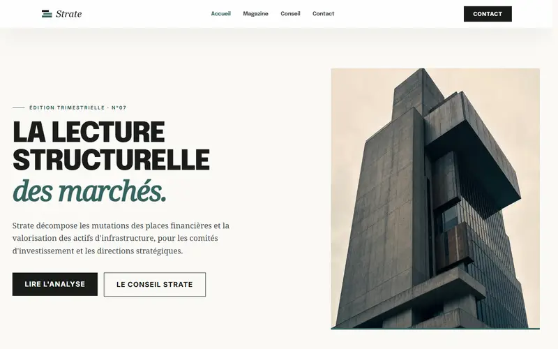 Aperçu design Strate