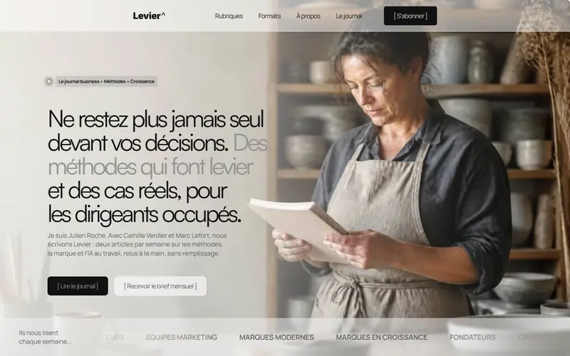 Aperçu design Levier