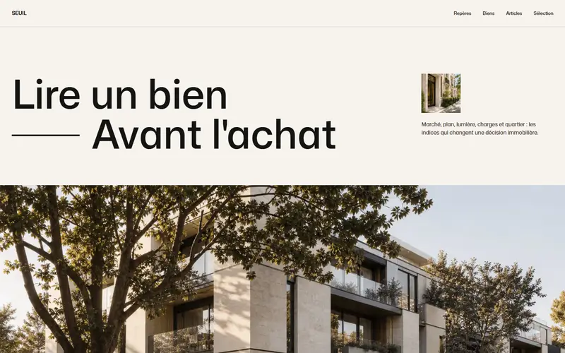 Aperçu design Seuil