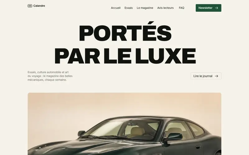 Aperçu design Calandre