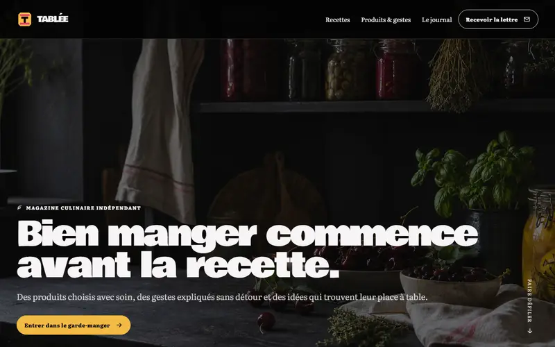 Aperçu design Tablée