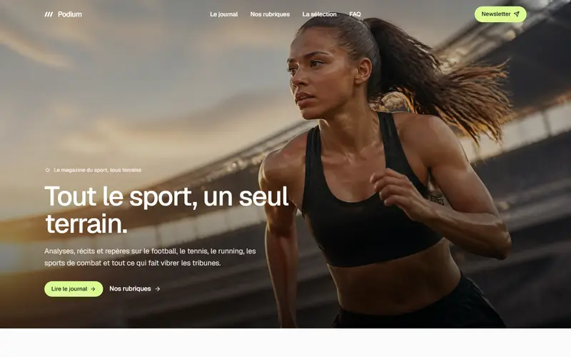 Aperçu design Podium
