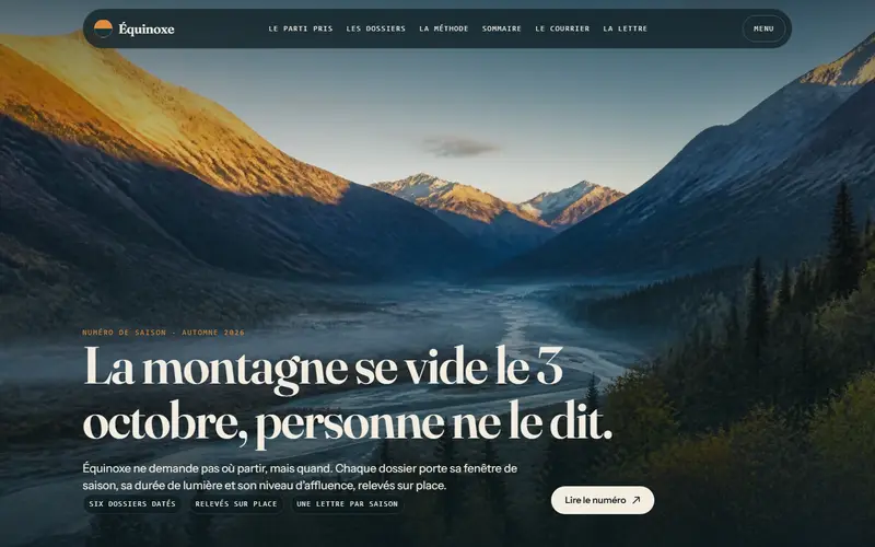 Aperçu design Équinoxe