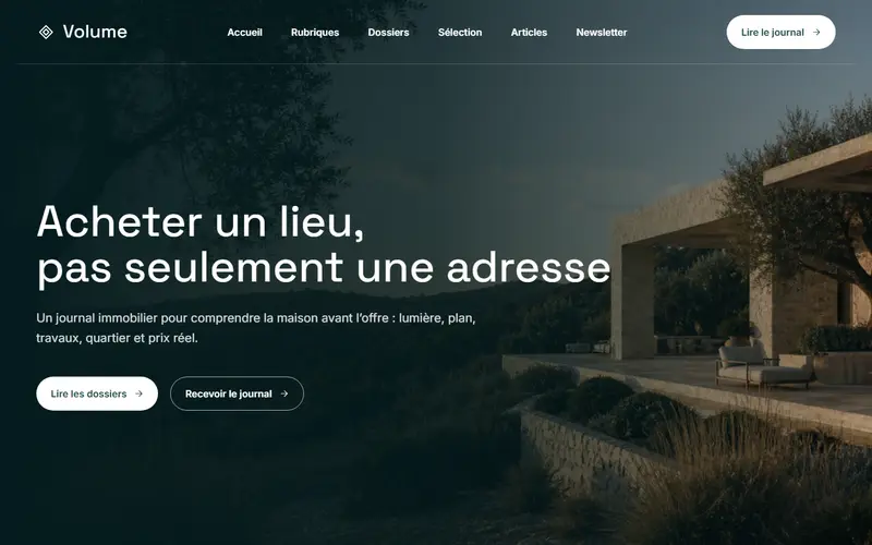 Aperçu design Volume